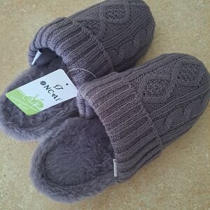 Women's Cozy Gray-Purple Slippers